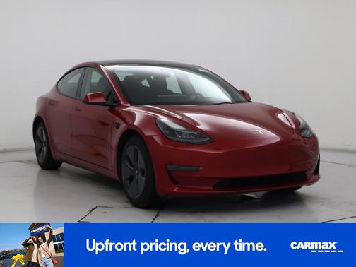 Red 2022 Tesla Model 3 Long Range