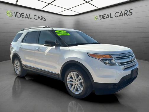 White Platinum Metallic Tri-Coat 2014 Ford Explorer XLT