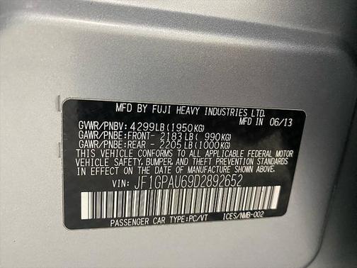 2013 Subaru Impreza 2.0i Sport Limited
