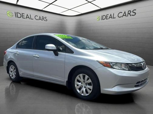 Alabaster Silver Metallic 2012 Honda Civic LX
