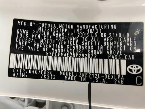 2022 Toyota Corolla LE