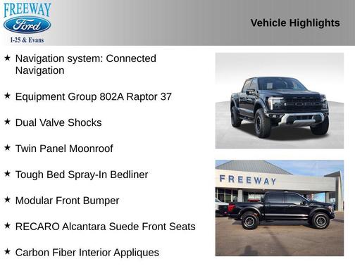AGATE BLACK METALLIC 2025 Ford F-150 Raptor