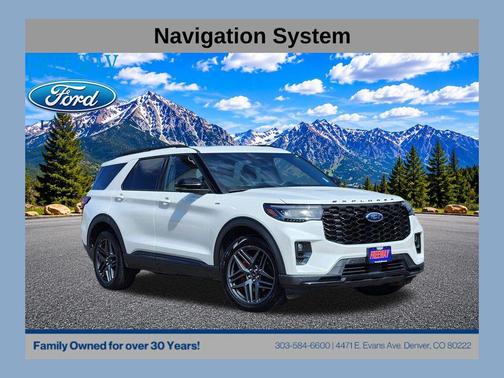 STAR WHITE MET TRI-COAT 2025 Ford Explorer ST-Line