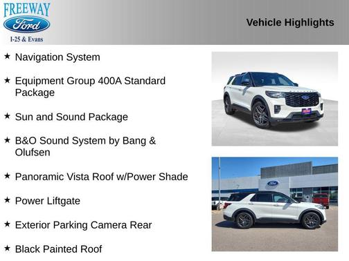 STAR WHITE MET TRI-COAT 2025 Ford Explorer ST