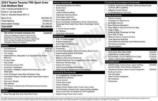 0 2024 Toyota Tacoma TRD SPORT