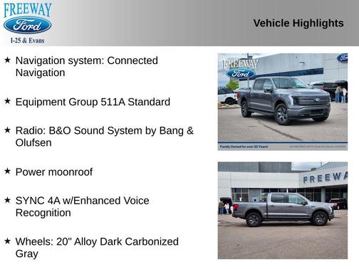 CARBONIZED GRAY METALLIC 2024 Ford F-150 Lightning LARIAT