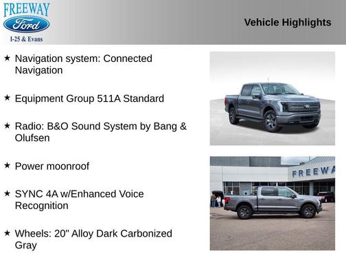 CARBONIZED GRAY METALLIC 2024 Ford F-150 Lightning LARIAT