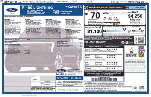 ANTIMATTER BLUE METALLIC 2024 Ford F-150 Lightning LARIAT