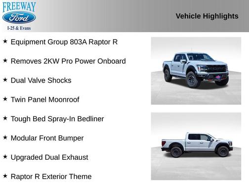 SPACE WHITE METALLIC 2025 Ford F-150 Raptor