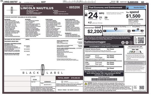 INFINITE BLACK MET CC 2025 Lincoln Nautilus Black Label