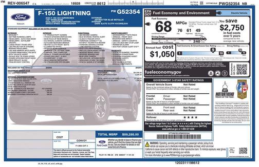 ANTIMATTER BLUE METALLIC 2023 Ford F-150 Lightning XLT