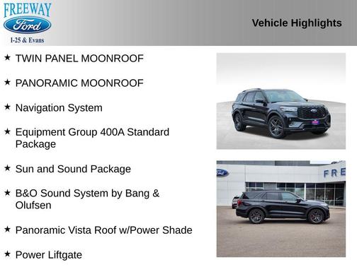 AGATE BLACK METALLIC 2025 Ford Explorer ST