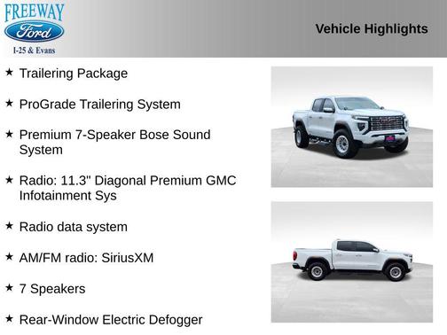 Summit White 2023 GMC Canyon Denali