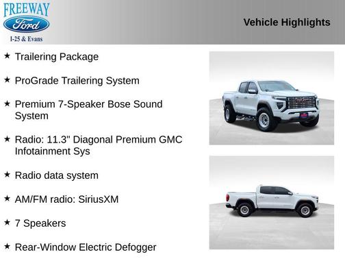 Summit White 2023 GMC Canyon Denali