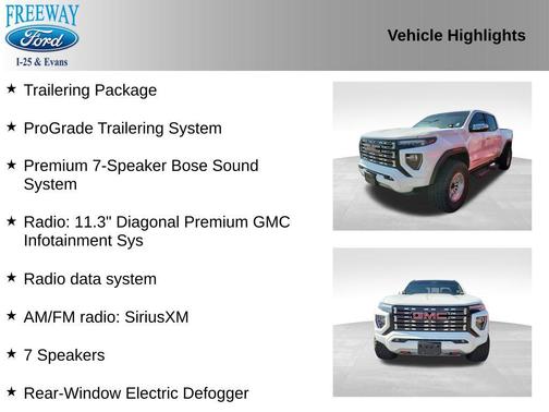 Summit White 2023 GMC Canyon Denali