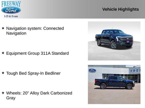 ANTIMATTER BLUE METALLIC 2024 Ford F-150 Lightning XLT