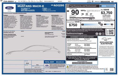 SHADOW BLACK 2021 Ford Mustang Mach-E Premium