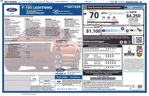 RAPID RED MET TINTED CC 2024 Ford F-150 Lightning Flash