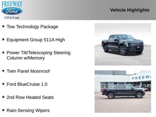 AGATE BLACK METALLIC 2023 Ford F-150 Lightning LARIAT