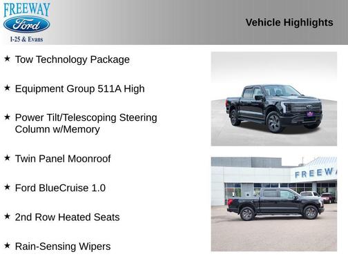AGATE BLACK METALLIC 2023 Ford F-150 Lightning LARIAT