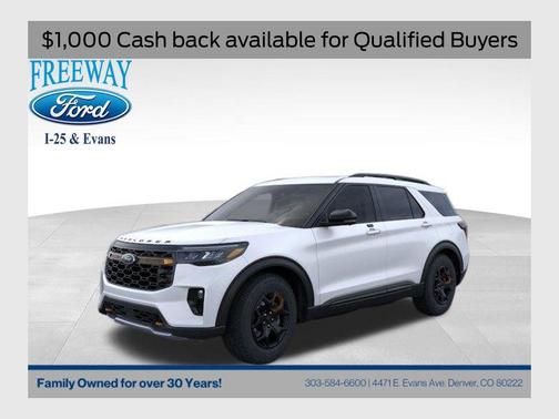 Star White Metallic Tri-Coat 2026 Ford Explorer Tremor