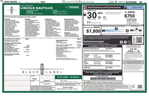 LUSTROUS GRAY METALLIC 2024 Lincoln Nautilus Black Label