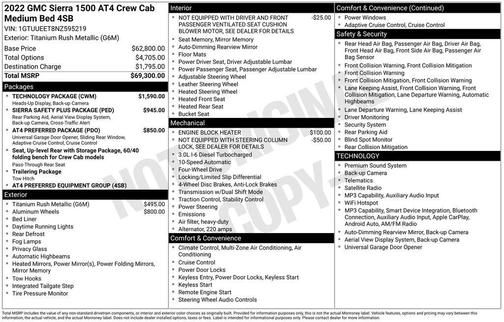 Titanium Rush Metallic 2022 GMC Sierra 1500 AT4