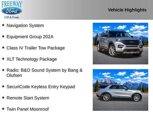 ICONIC SILVER METALLIC 2023 Ford Explorer XLT