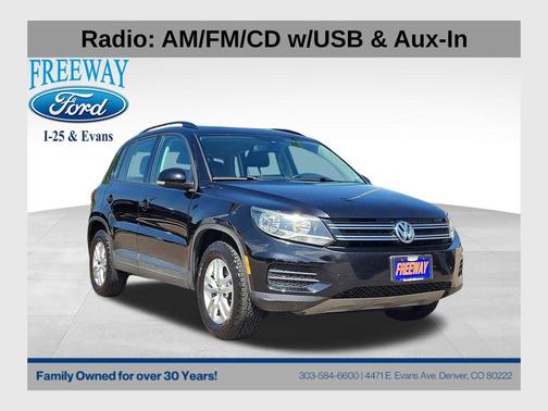 Deep Black 2016 Volkswagen Tiguan S