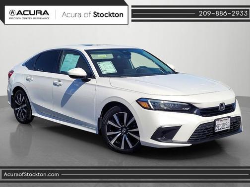 Platinum White 2023 Honda Civic EX
