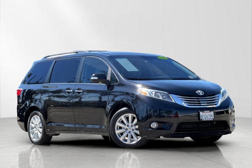 Midnight Black Metallic 2017 Toyota Sienna Limited Premium