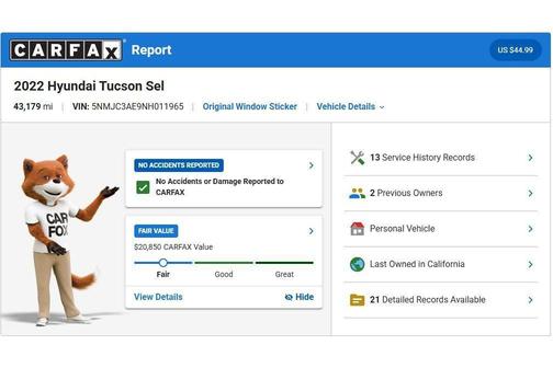 Portofino Gray 2022 Hyundai TUCSON SEL