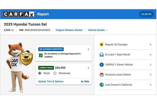 Serenity White Pearl 2025 Hyundai TUCSON SEL