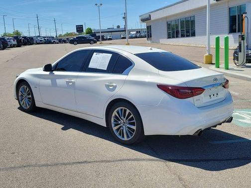 Pure White 2020 INFINITI Q50 3.0t LUXE
