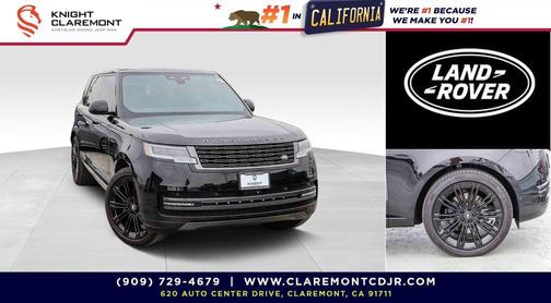 Santorini Black Metallic 2025 Land Rover Range Rover P400 SE 7 Seat