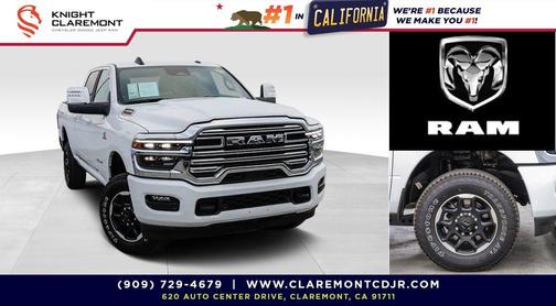 Bright White Clearcoat 2026 RAM 2500 Laramie Crew Cab 4x4 6'4' Box