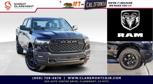 Diamond Black Crystal Pearlcoat 2026 RAM 1500 Warlock Crew Cab 4x4 5'7' Box