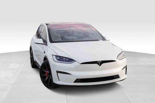 Pearl White Multi-Coat 2023 Tesla Model X Plaid Tri Motor All-Wheel Drive