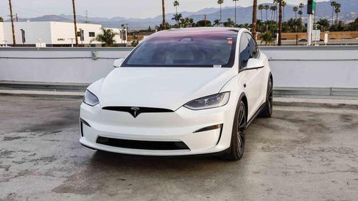 Pearl White Multi-Coat 2023 Tesla Model X Plaid Tri Motor All-Wheel Drive