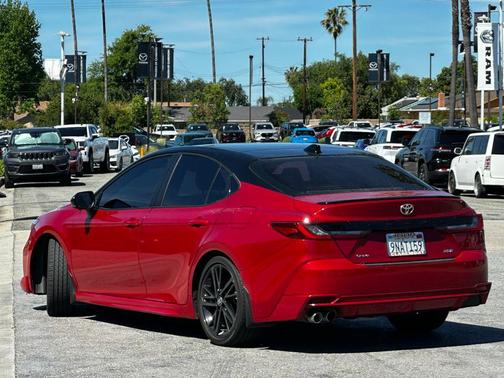 Supersonic Red/Midnight Black Metallic 2025 Toyota Camry XSE