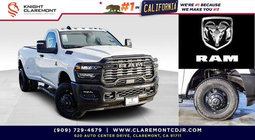 Bright White Clearcoat 2026 RAM 3500 Tradesman Regular Cab 4x4 8' Box