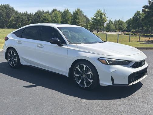 Platinum White Pearl 2026 Honda Civic Hybrid Sport Touring