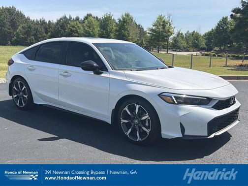 Platinum White Pearl 2026 Honda Civic Hybrid Sport Touring