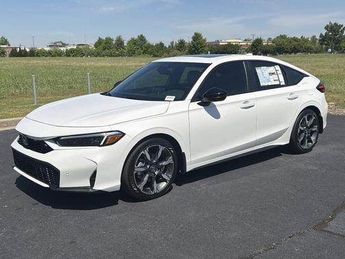 Platinum White Pearl 2026 Honda Civic Hybrid Sport Touring