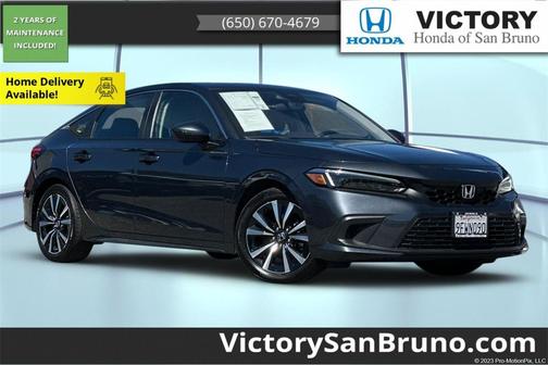 Gray 2022 Honda Civic EX-L