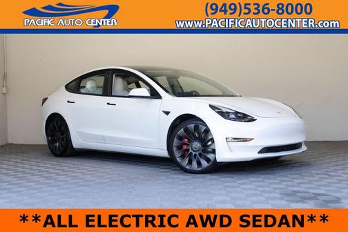 White 2022 Tesla Model 3 Performance
