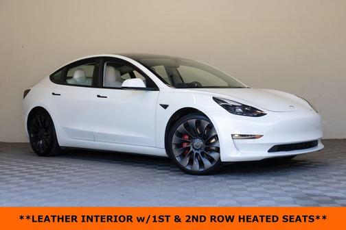 White 2022 Tesla Model 3 Performance