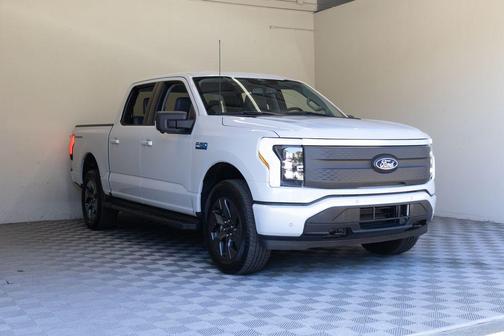 White Metallic 2025 Ford F-150 Lightning Flash