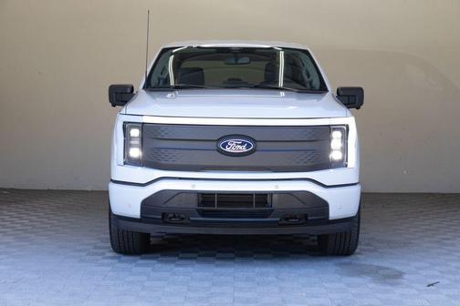 White Metallic 2025 Ford F-150 Lightning Flash