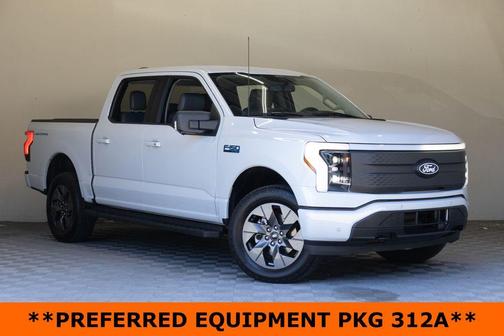 White Metallic 2025 Ford F-150 Lightning Flash